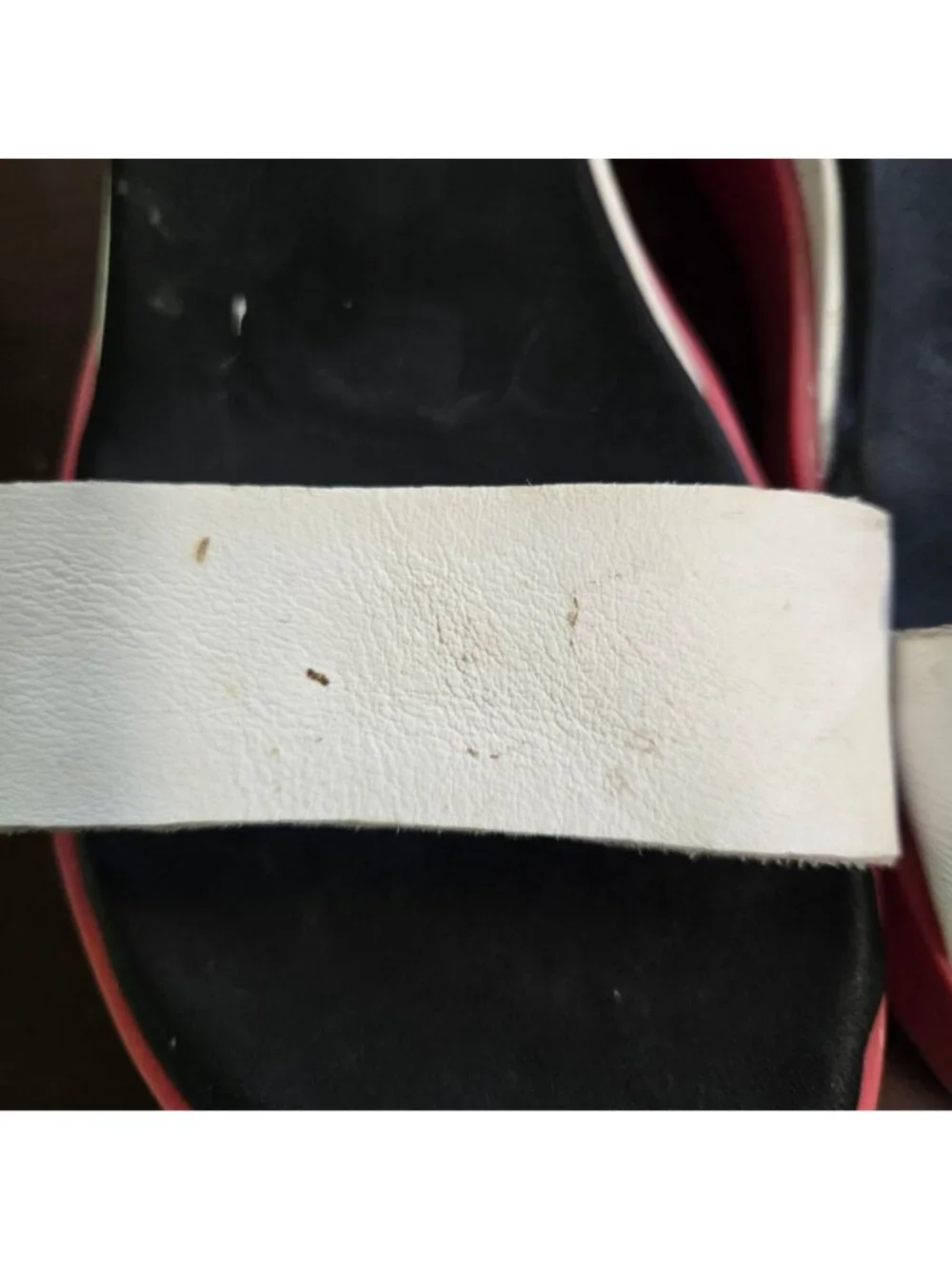 Sorel Cameron Flatform Sandal White/ Punch Pink Leather Size 8.5